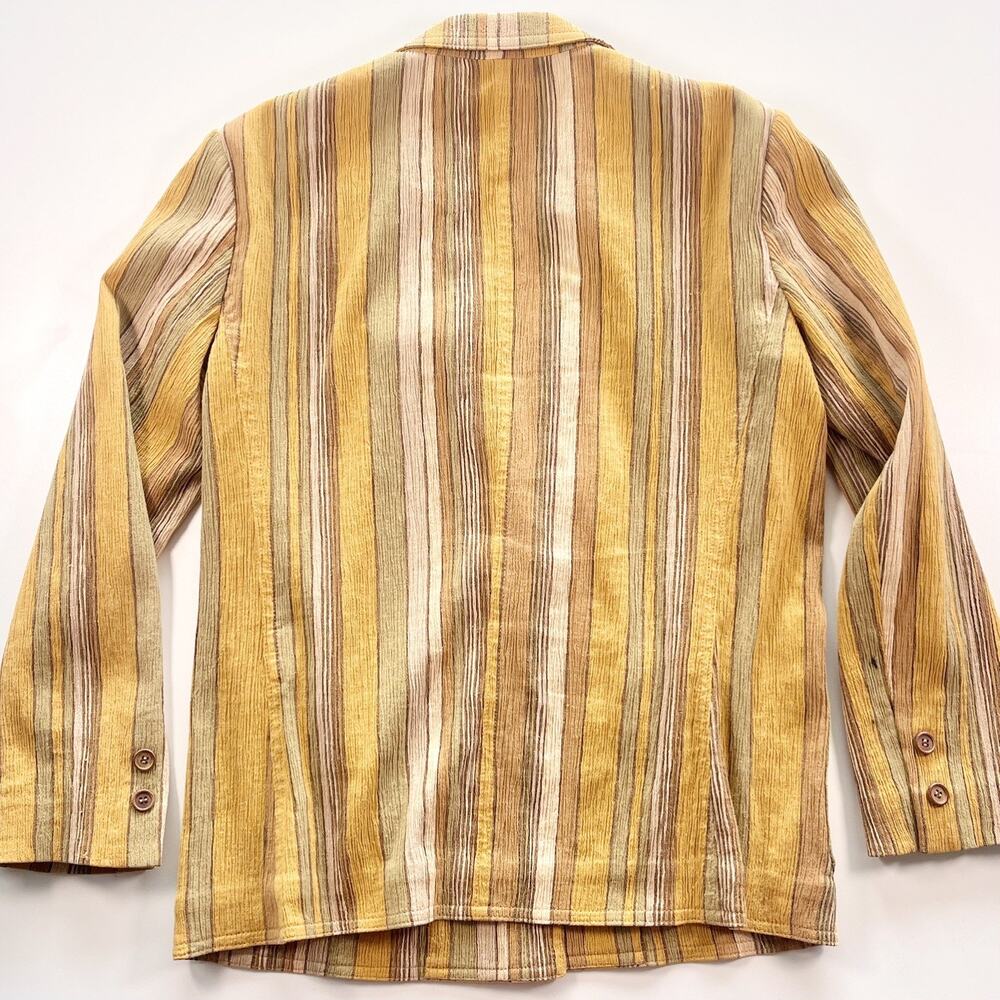 Vintage 1960's Tokyo Women Gold Stripe French Inspired Blazer 7 Small - Picture 5 of 13